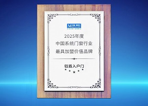 2025年度中国系统门窗行业最具加盟价值品牌